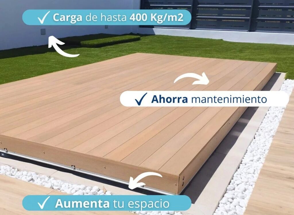 ¿Cuánto peso soporta una piscina transitable de piscina?